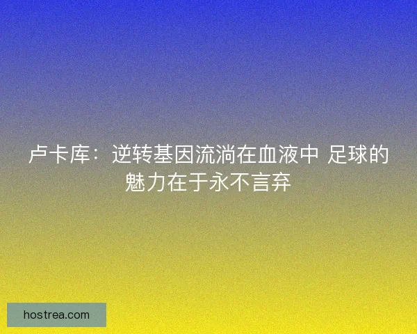 卢卡库：逆转基因流淌在血液中 足球的魅力在于永不言弃