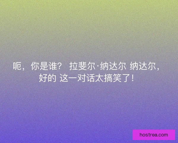 呃，你是谁？ 拉斐尔·纳达尔 纳达尔，好的 这一对话太搞笑了！